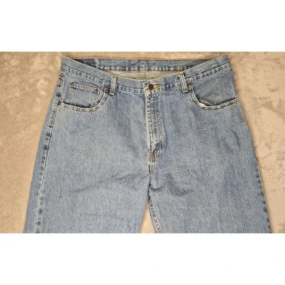 Arizona Jean Co Men's Relaxed Straight Jeans Medium Wash 40x32 100% Cotton - Picture 2 of 14